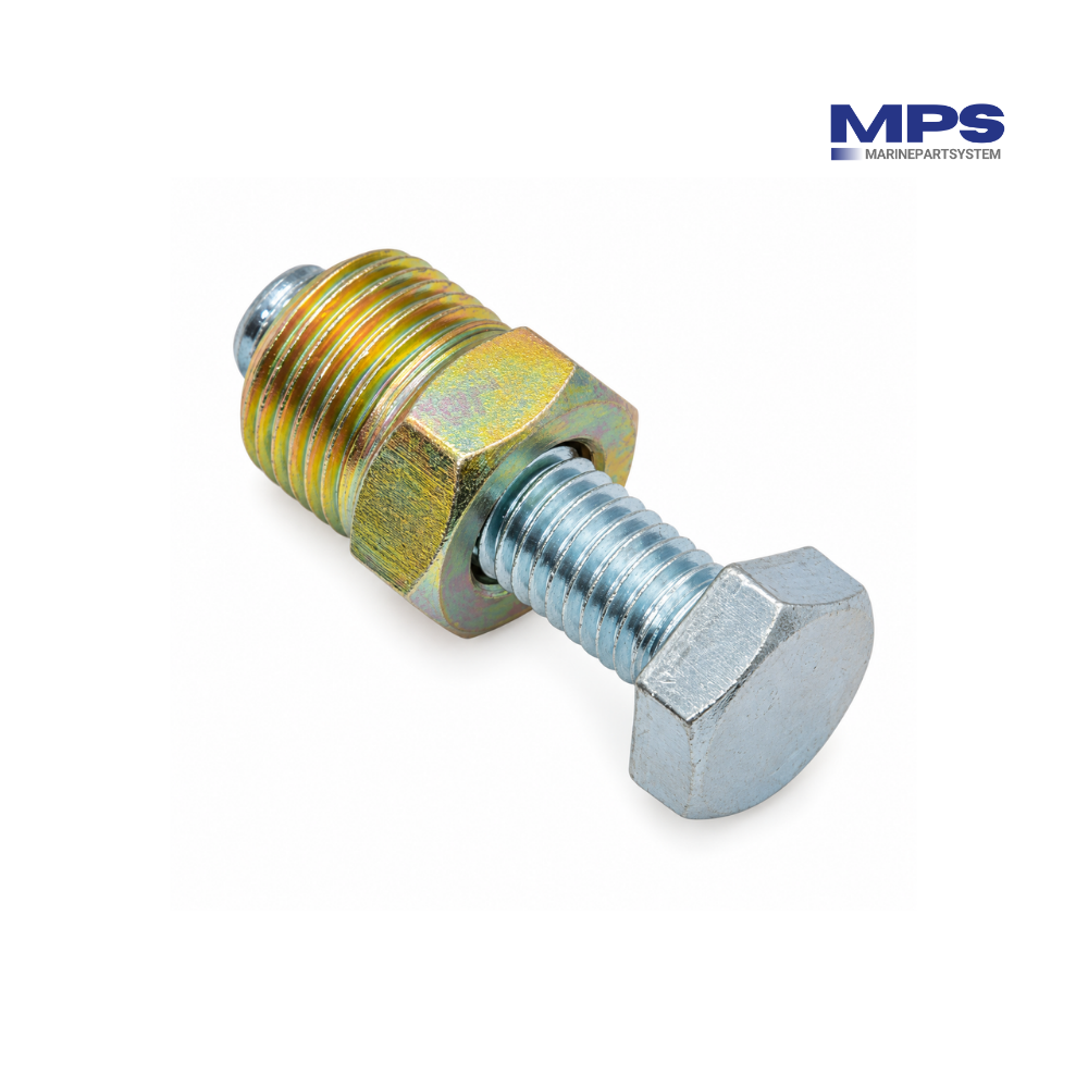 Aftermarket-schroef voor het verwijderen van de impeller bij Volvo Penta D4- en KAD-motoren, ter vervanging van onderdeelnummer 3843947.