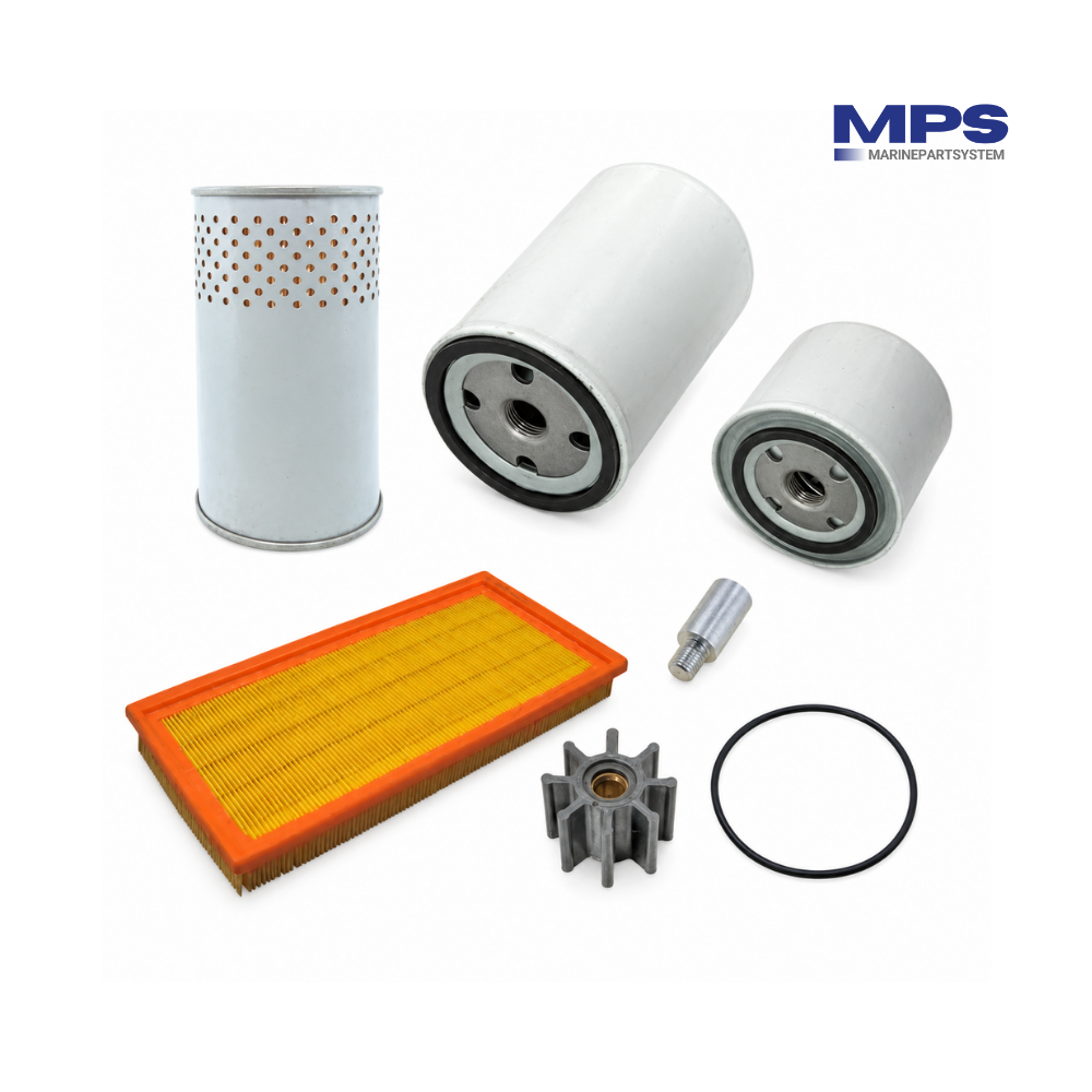Complete aftermarket service kit for Volvo Penta 30 and 31 series and KAD32 engines, replacing 877201.