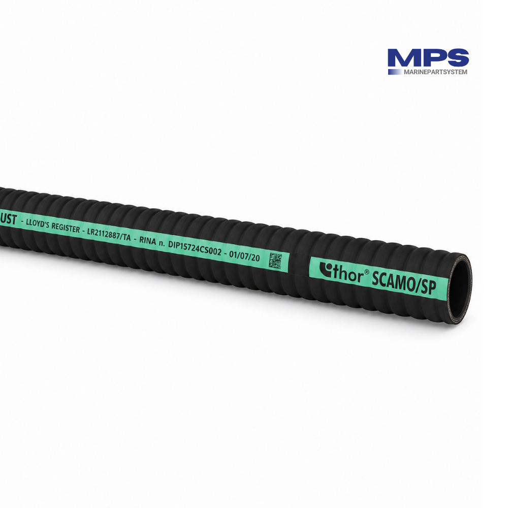 Thor SCAMO/SP marine wet exhaust hose with Lloyd’s Register and RINA approval