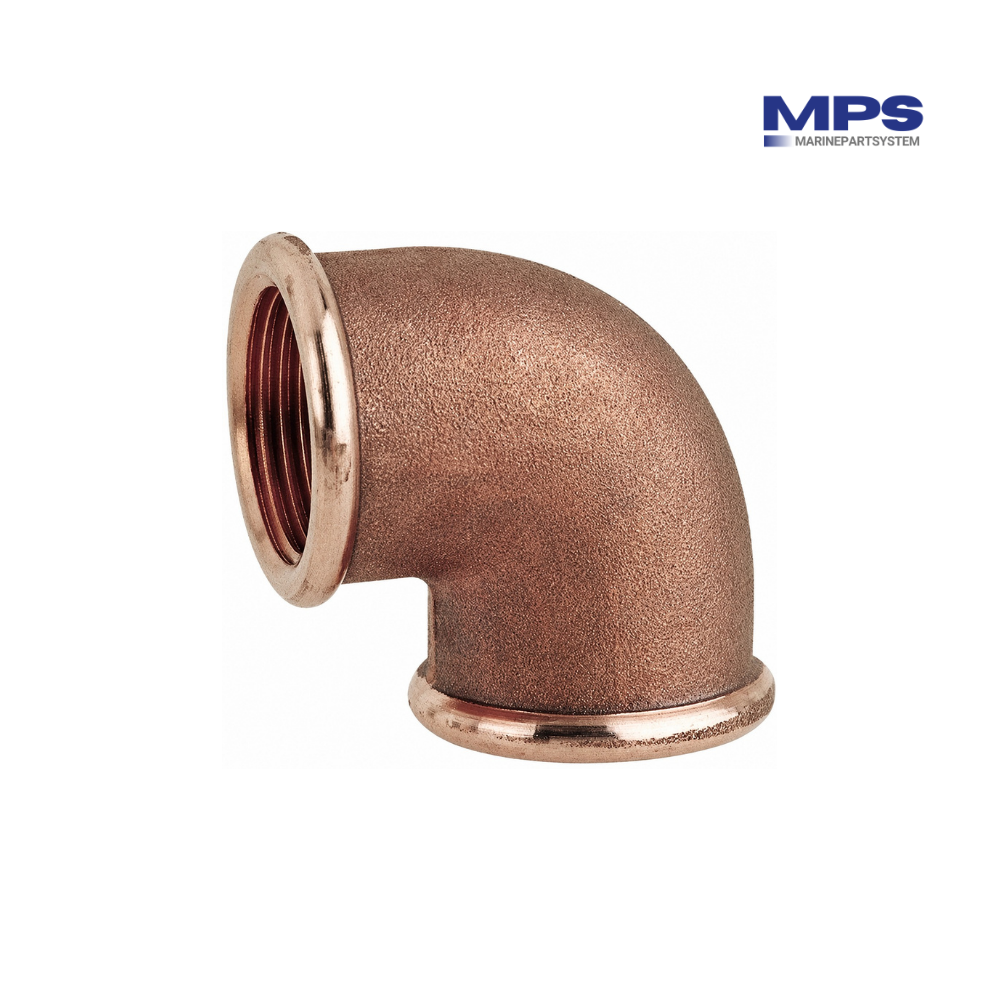 Bronzen knie 90° 1" binnendraad x binnendraad - GS30653