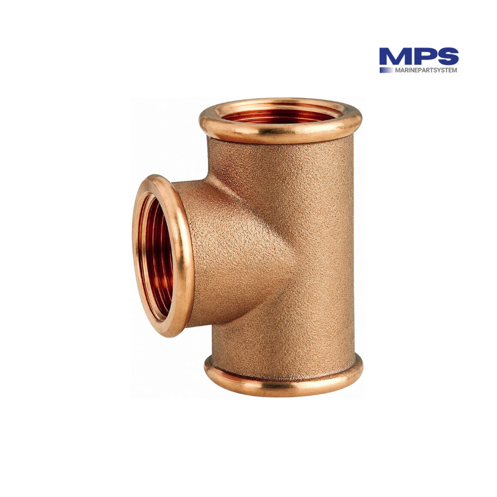 Bronzen T-stuk 3/4" 3x binnendraad - GS30672