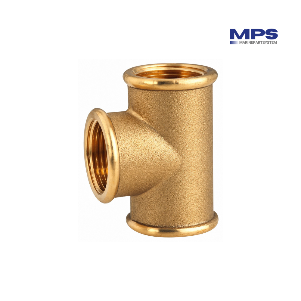 CR-messing T-stuk 3/4" 3x binnendraad - GS30825