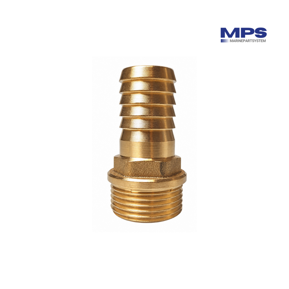 CR-messing slangtule 1" buitendraad x 25 mm - GS30839